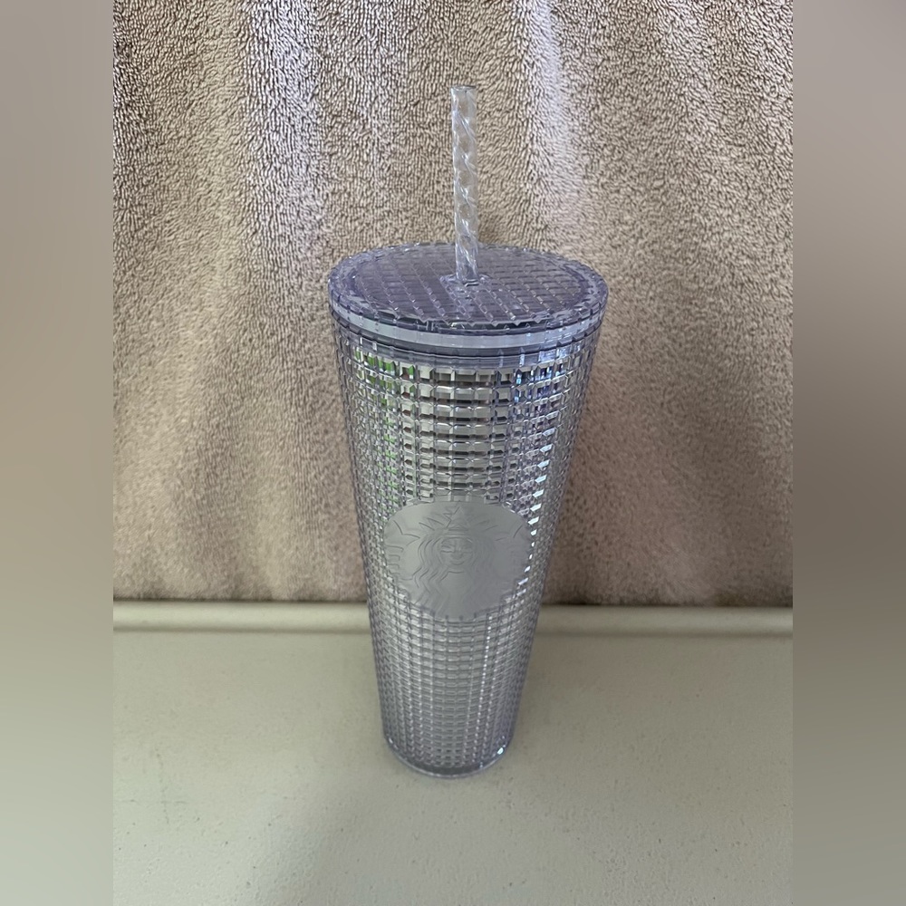 Starbucks Christmas 2020 Tumbler Rare Iridescent Grid NWT 24oz